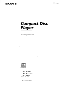 Sony CDP-CX333ES - Owners Manual